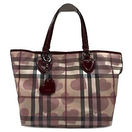 Burberry Sac cabas Nova Check Heart Rouge