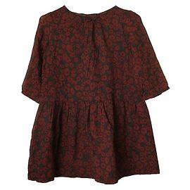Burberry Abito floreale bordeaux per bambini, Anni Rosso