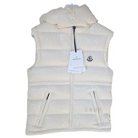 Moncler Gilet imbottito con cappuccio Ania White Bianco