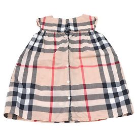 Burberry Abito senza maniche a quadri per bambini Marrone