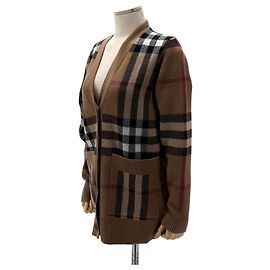 Burberry Cardigan de cashmere xadrez Multicor