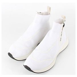 Dior Strick-Sneaker White Weiß