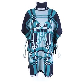 Hermès Kaschmir-Poncho Mehrfarben