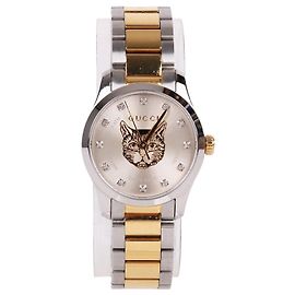 Reloj Gucci Cat Watches Diamond Combi para mujer Multicolor