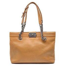 Chanel Boy Chain Shoulder Bag Orange