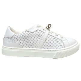 Hermès White Silver Day Kelly Sneaker Weiß