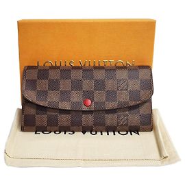 Louis Vuitton Cartera larga Damier Emily Multicolor