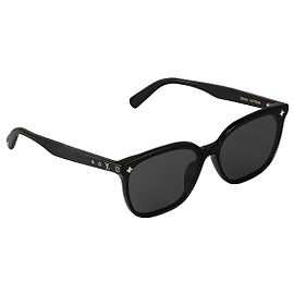 Louis Vuitton My Monogram Fame Rectangular Sunglasses Black Acetate Frame Black