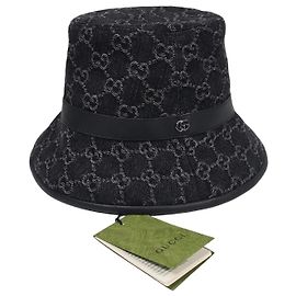 Gucci Chapéu bucket de denim GG Multicor
