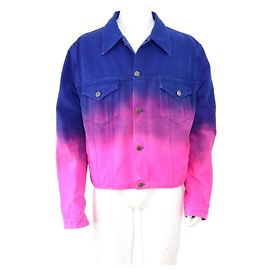 Louis Vuitton Gradient Cropped Men's Denim Jacket Blue