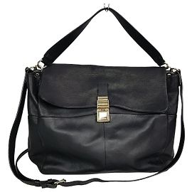 Lanvin Borsa tote a spalla in pelle nera Nero