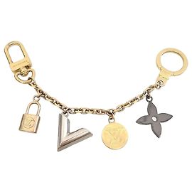 Louis Vuitton Portachiavi e charm per borsa Monogram Flower Kaleido Padlock D'oro