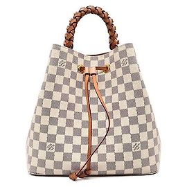 Louis Vuitton Azur Braid Top Handle NeoNoe MM White