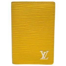 Louis Vuitton Tarjetero Organizer Pocket en Epi amarillo Amarillo