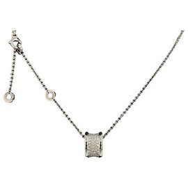 Bulgari Collana in oro bianco e diamanti pavé Multicolore