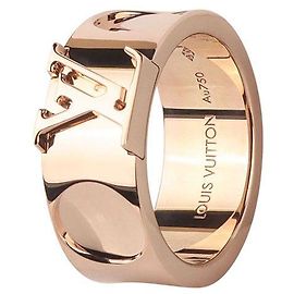 Louis Vuitton Bague Amprente Large en Or Rose Taille (Certificat) Rose
