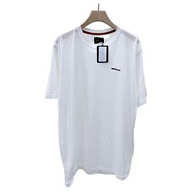Kiton Cotton Crewneck Embroidered Logo T-Shirt White White