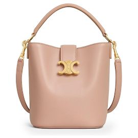 Céline Piccola borsa a secchiello Louise in pelle di vitello liscia Soft Peach Arancione
