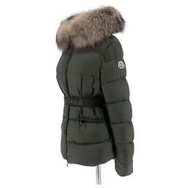 Moncler Boed Fox Fur Women's Short Down Jacket Brown