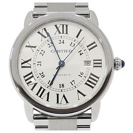 Cartier Relógio automático Longue de Solo XL em aço Prata