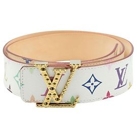 Louis Vuitton Ceinture à multi-clous Blanc