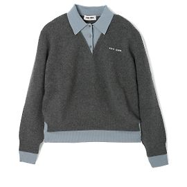 Miu Miu Kaschmirwoll-Polo-Pullover Schwarz
