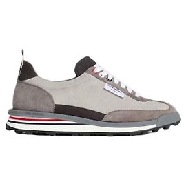 Thom Browne Tênis Runner em camurça de bezerro Marrom