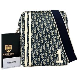 Dior Bolsa transversal Oblique PVC Troiter Azul