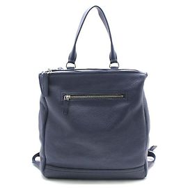 Givenchy Navy Calf Leather Pandora Backpack Blue