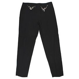 Moschino Black Beaded Pants Black