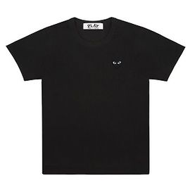 Comme Des Garcons Camiseta de manga curta preta com patch Play para homem Multicor