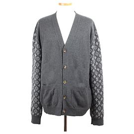Louis Vuitton Cashmere-Cardigan mit Monogramm XL Braun