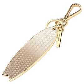 Fendi Chaveiro Bag Charm FF Gold Surfboard Dourado