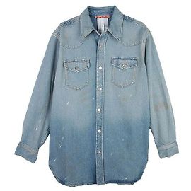 Camicia in denim oversize Acne Dirty Blu