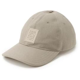 Loewe Boné de lona com patch Marrom