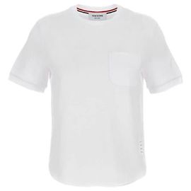 Thom Browne T-shirt Cotton Milano avec poche Blanc
