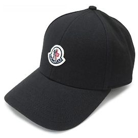 Moncler Baseballkappe aus Baumwollgabardine Schwarz