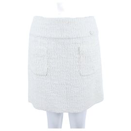 Chanel Tweed-Rock Weiß