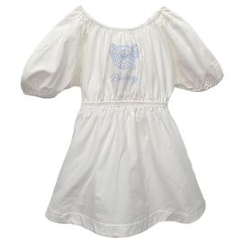Burberry Abito in seta bianco Thomas Bear per bambini Bianco