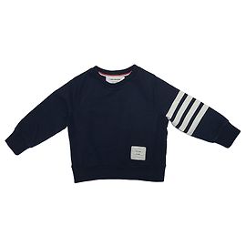 Thom Browne Kids Bar Sweatshirt Navy Blau