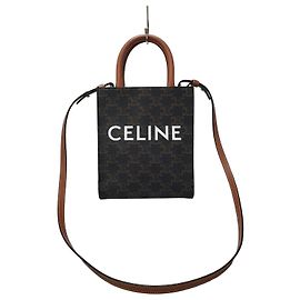 Céline Triomphe Cabas Mini Marrom
