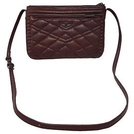 Zadig & Voltaire Bolsa transversal de couro Vermelho