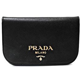 Prada Borsa a tracolla Saffiano Chain Nero