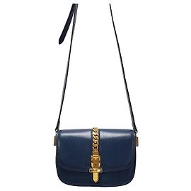 Gucci Bolsa transversal mini Sylvie Azul
