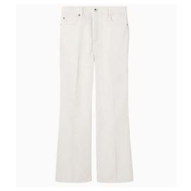 Gucci Crop Flared Denim Pants White