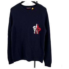 Moncler Genius Wollstrickpullover Navy Blau