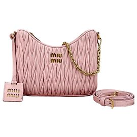 Miu Miu Bolsa de ombro e transversal em napa matelassê Rosa Rosa