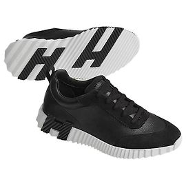 Hermès Bouncing Sneakers Men Athletic Shoes Noir Silvery