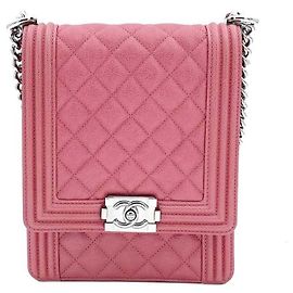 Chanel Bolsa Flap Caviar Boy Rosa