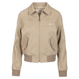 Céline Giacca Blouson in gabardine di cotone Marrone